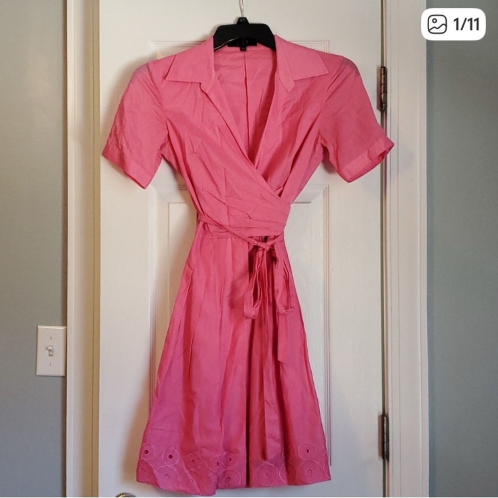 Alex Marie Pink Midi Wrap Dress